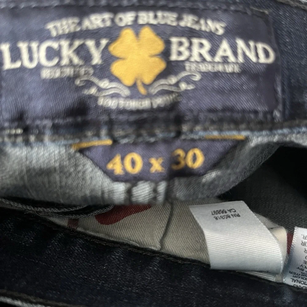 Lucky Brand Mens 410‎ Athletic Slim Fit Blue Stretch Jeans 40x30(Fits 40x29)